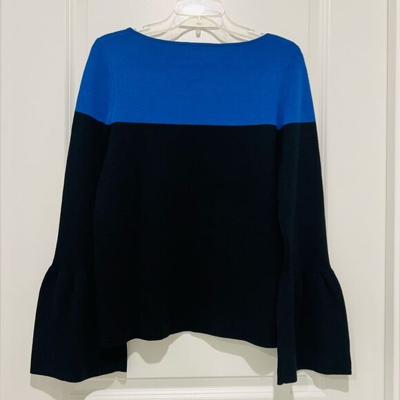 Ann Taylor Women's Color Block Bell Sleeve Pullover Sweater in Size Medium - Picture 9 of 11